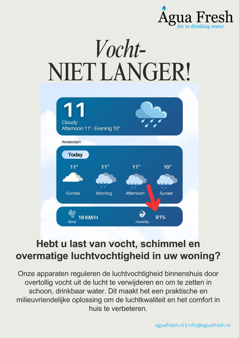 Damp no more agua fresh air water dehumidifyer drinking clean agua rain humidity air